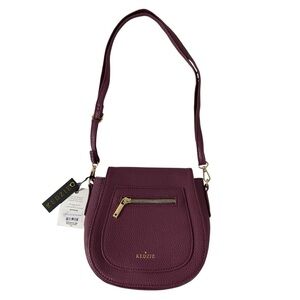 Kedzie Camden Mini Messenger Crossbody Bag Wine Vegan Leather NWT